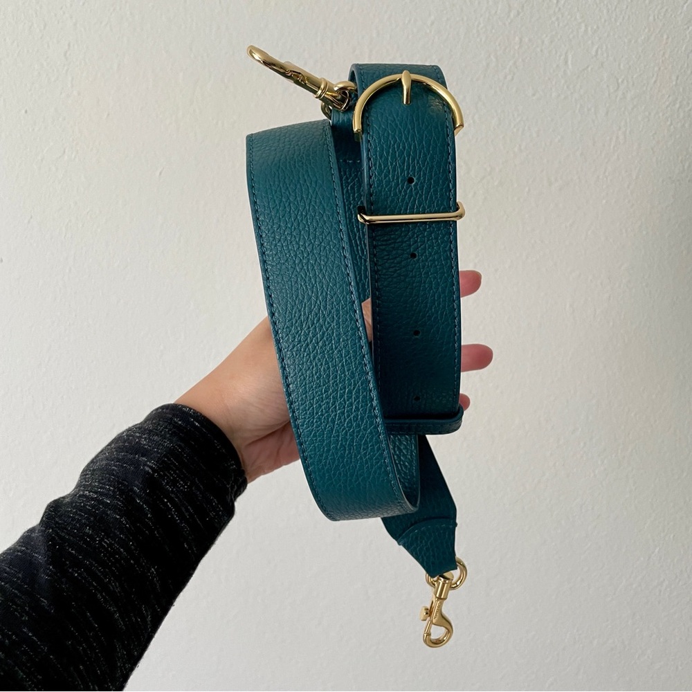 Cuyana Mini Easy Zipper Tote in Deep Ocean/Jade - Picture 9 of 10